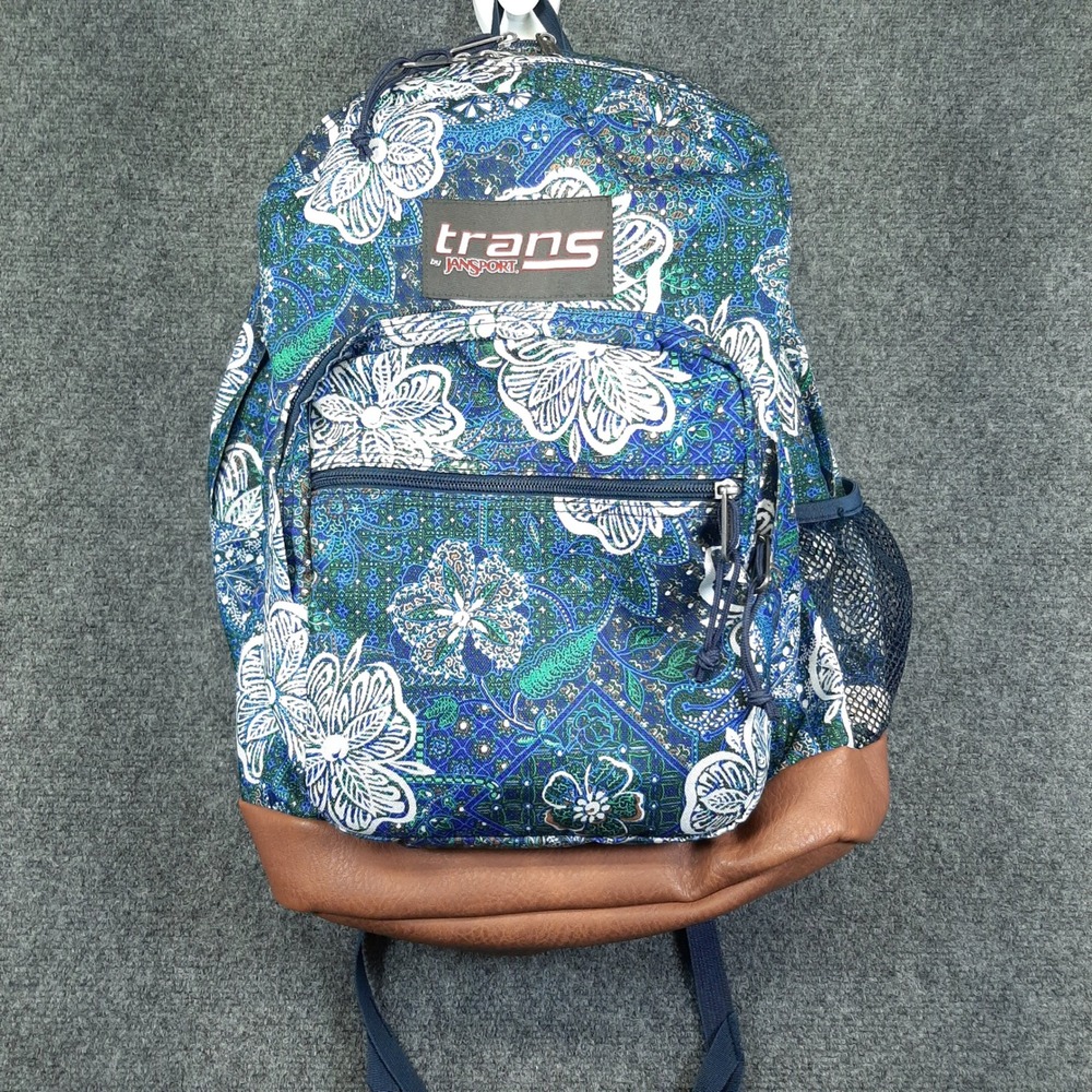 Trans by JanSport Backpack JS0A33S3 16x12x8 Blue Floral Unisex Book Bag